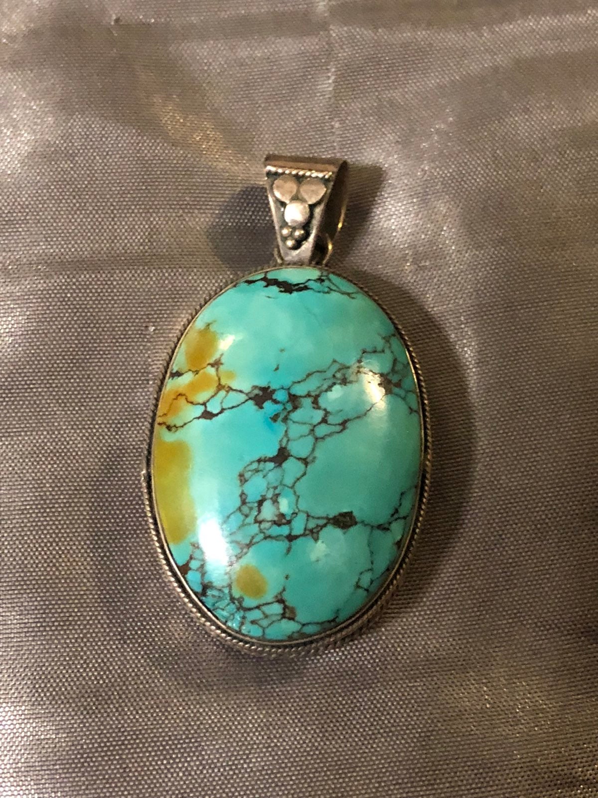 Sterling and turquoise pendant