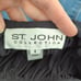 St. John Collection Womens Black Pleated Swing Circle Heavy Size 4 Midi Knee EUC