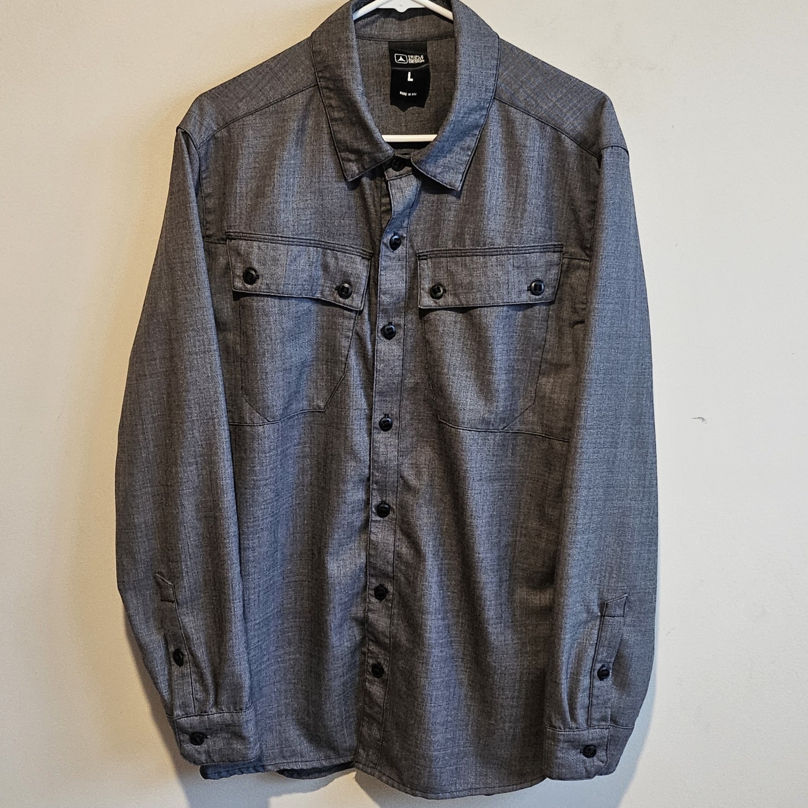 Triple Aught Design TAD Highland Merino Wool Shirt - Size Large - Grey