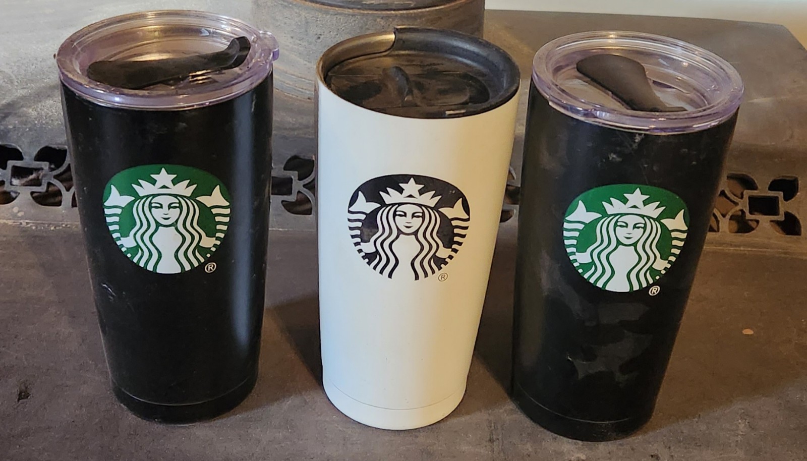 3-Starbucks 20oz Stainless Steel Vacuum Drink Tumbler To-Go coffee