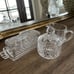 Longchamp 3 Piece Crystal Set Sugar, Creamer, Butter Dish