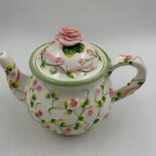 Jackson & Perkins Pre-Owned Ceramic 7in Rose Teapot AA02B45020
