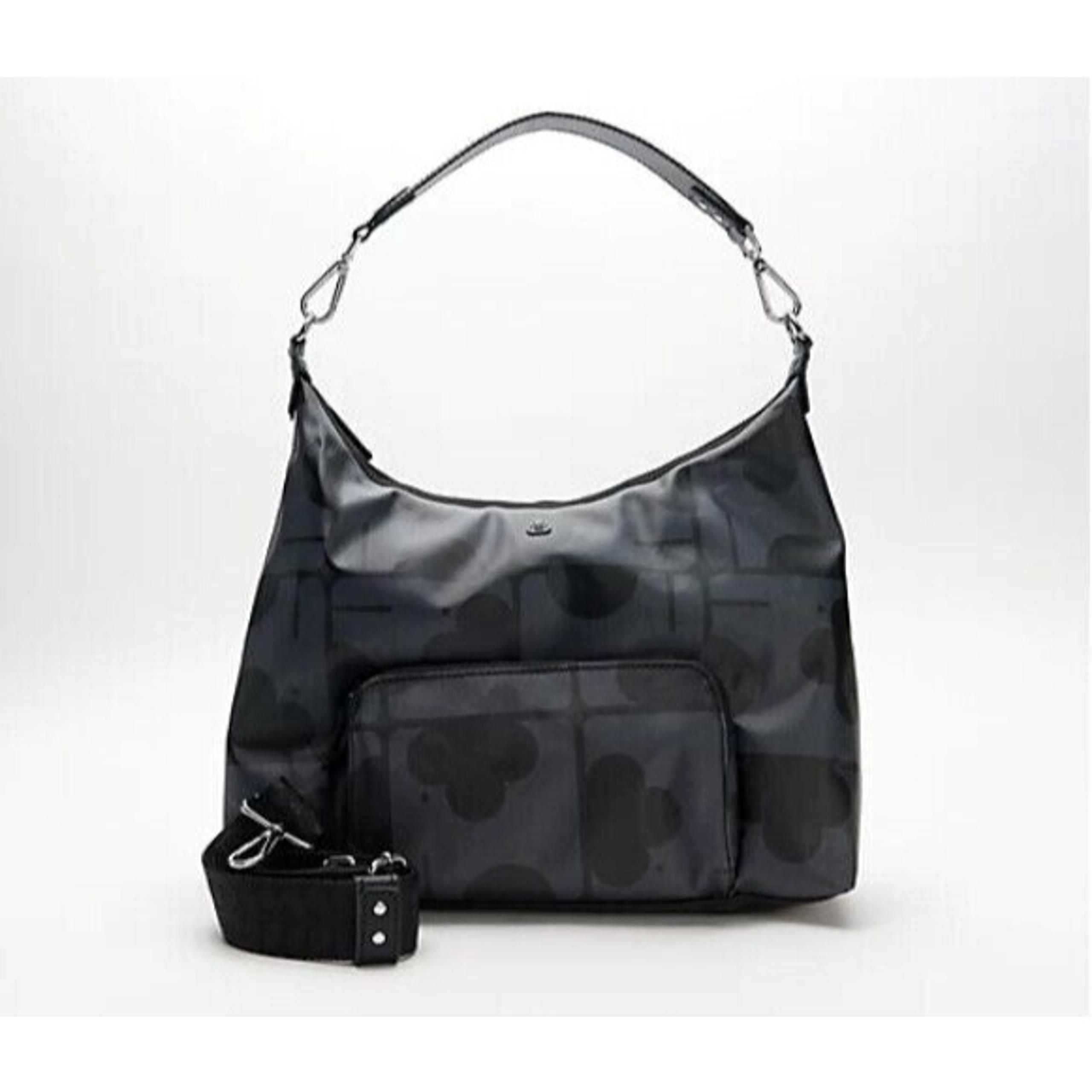 Orla Kiely Coated Cotton Double Strap Large Hobo- Scoop Elephant Maze,Bag