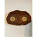 Vintage MCM wooden look carved resin decorative bowl