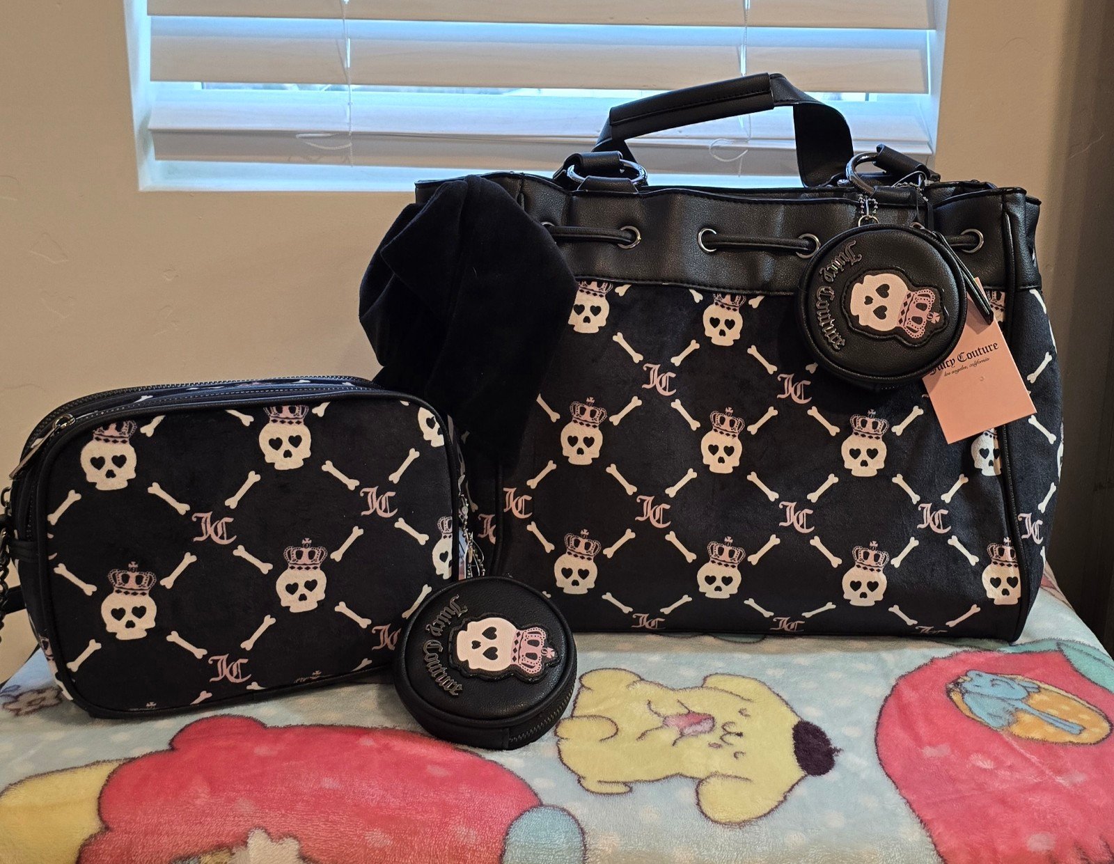 Juicy Couture Haunted Couture Skull Tote and Camera Crossbody