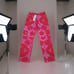 I.am.Gia Jean Red Print High Waist Wide Leg Denim Size S