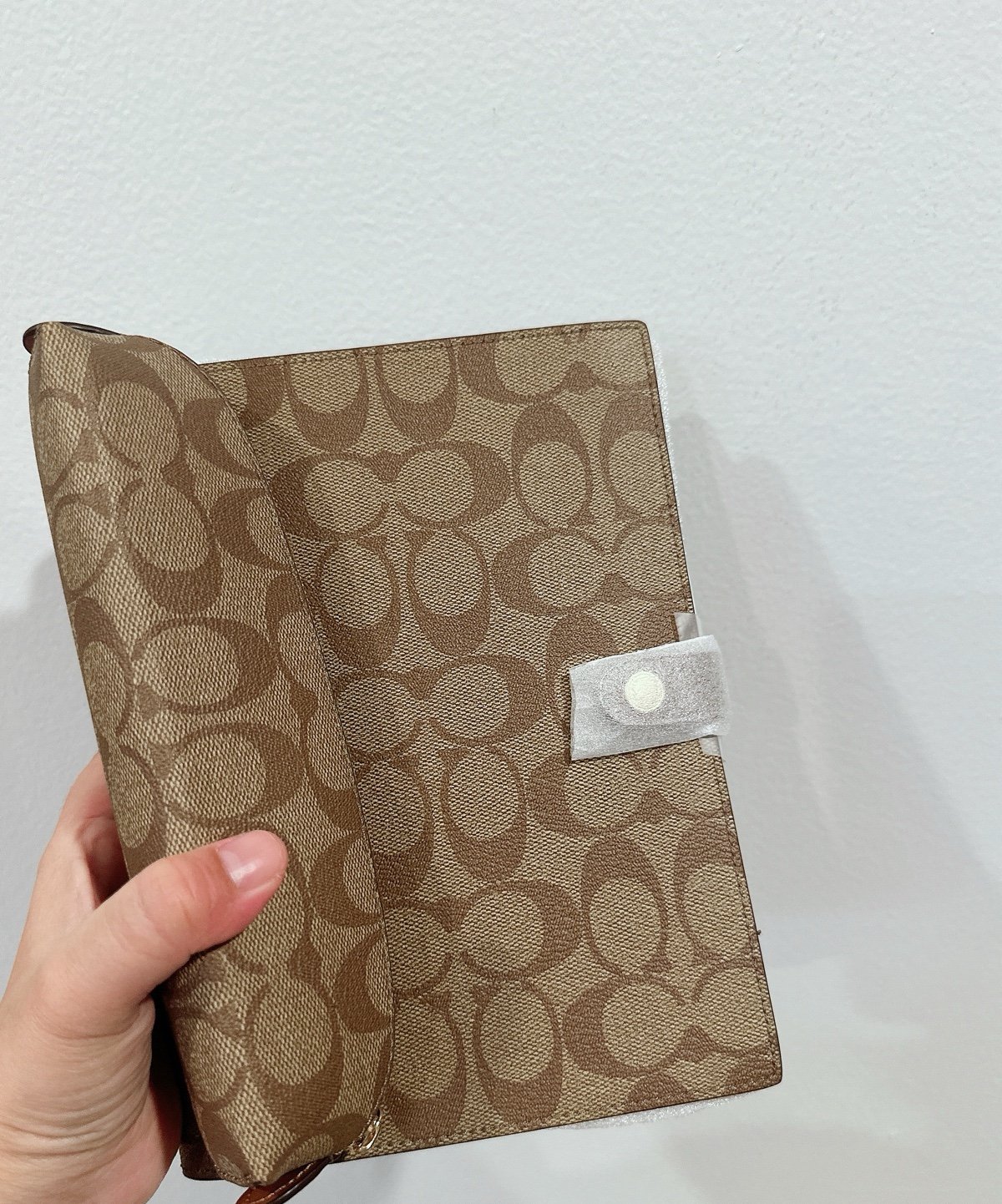 Coach Pencil Case + Notebook In Signature Canvas In Khaki NWT