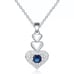 The Something Blue Heart pendant necklace in sapphire and 925
