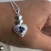 The Something Blue Heart pendant necklace in sapphire and 925