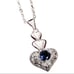 The Something Blue Heart pendant necklace in sapphire and 925
