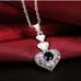 The Something Blue Heart pendant necklace in sapphire and 925