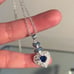 The Something Blue Heart pendant necklace in sapphire and 925