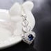 The Something Blue Heart pendant necklace in sapphire and 925
