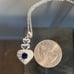 The Something Blue Heart pendant necklace in sapphire and 925