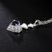 The Something Blue Heart pendant necklace in sapphire and 925
