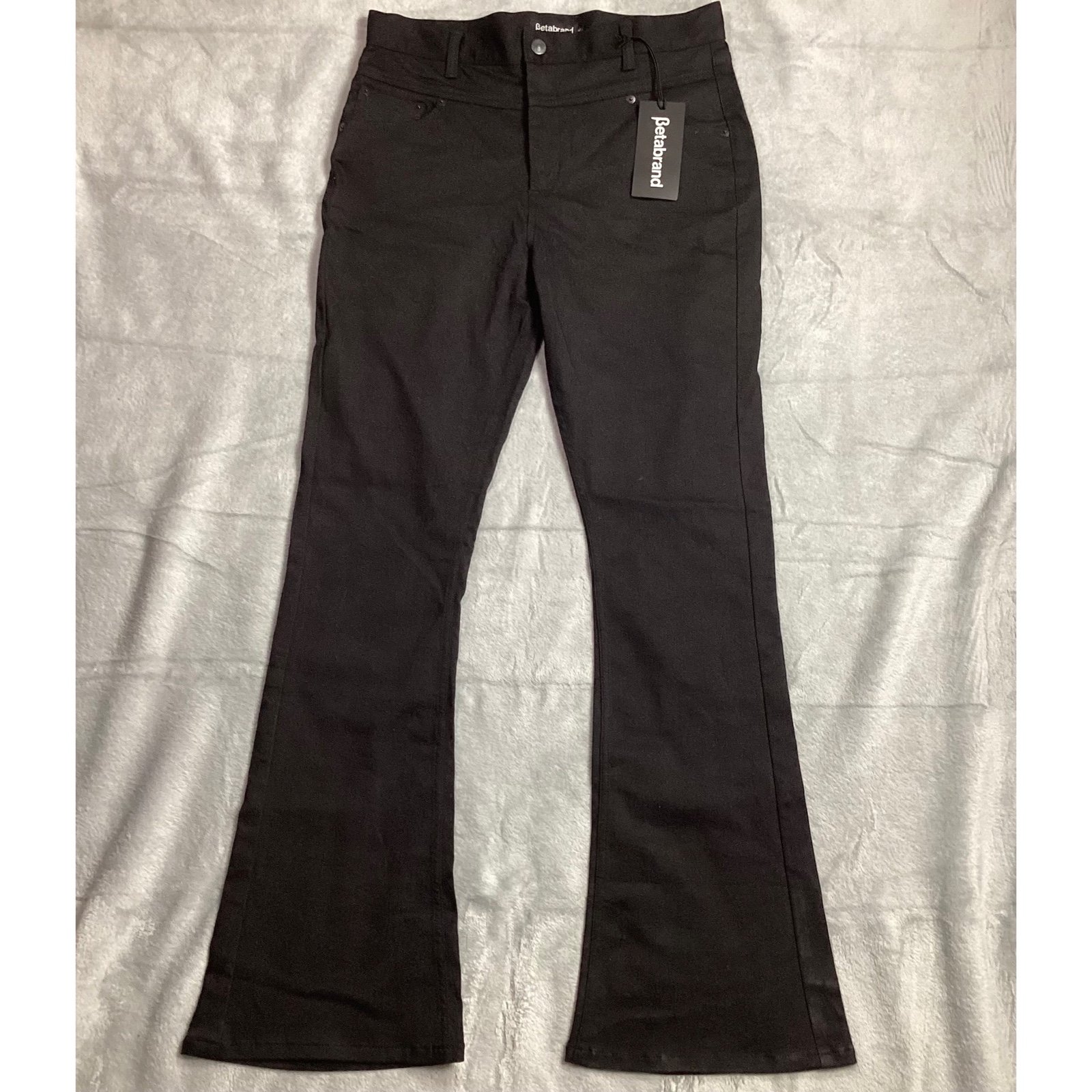 Betabrand Jeans 31 NWT Stretch Bootcut Black Front Yoke