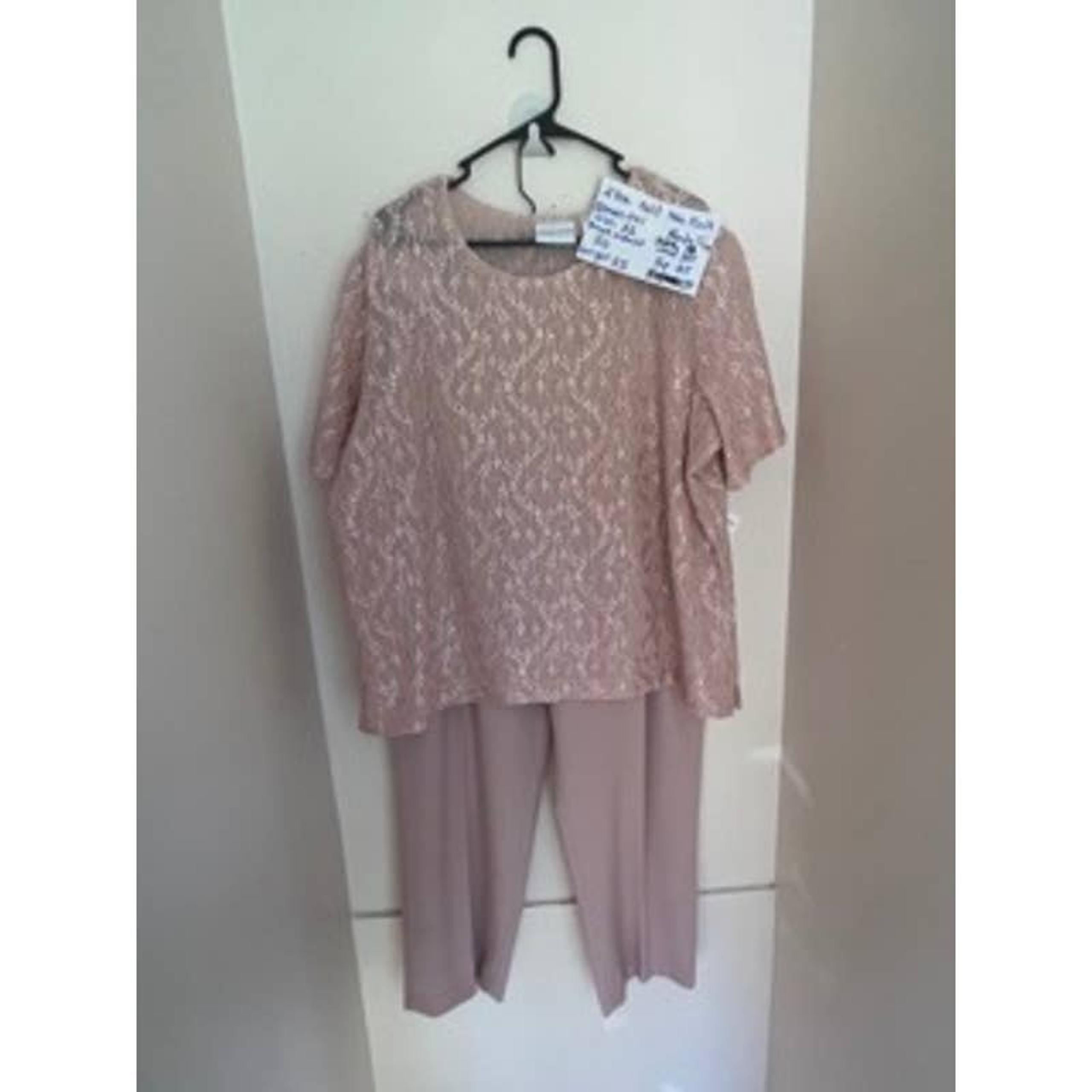 2 Piece Pale Pink Suit Alfred Dunner XL and 18
