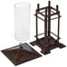 H Potter Lantern - Cast Iron & Glass - Large Tall Decorative Hurricane - Indoor