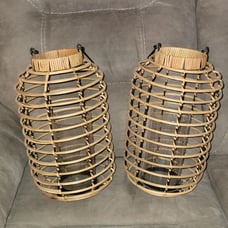 Tall candle holders/lanterns pair