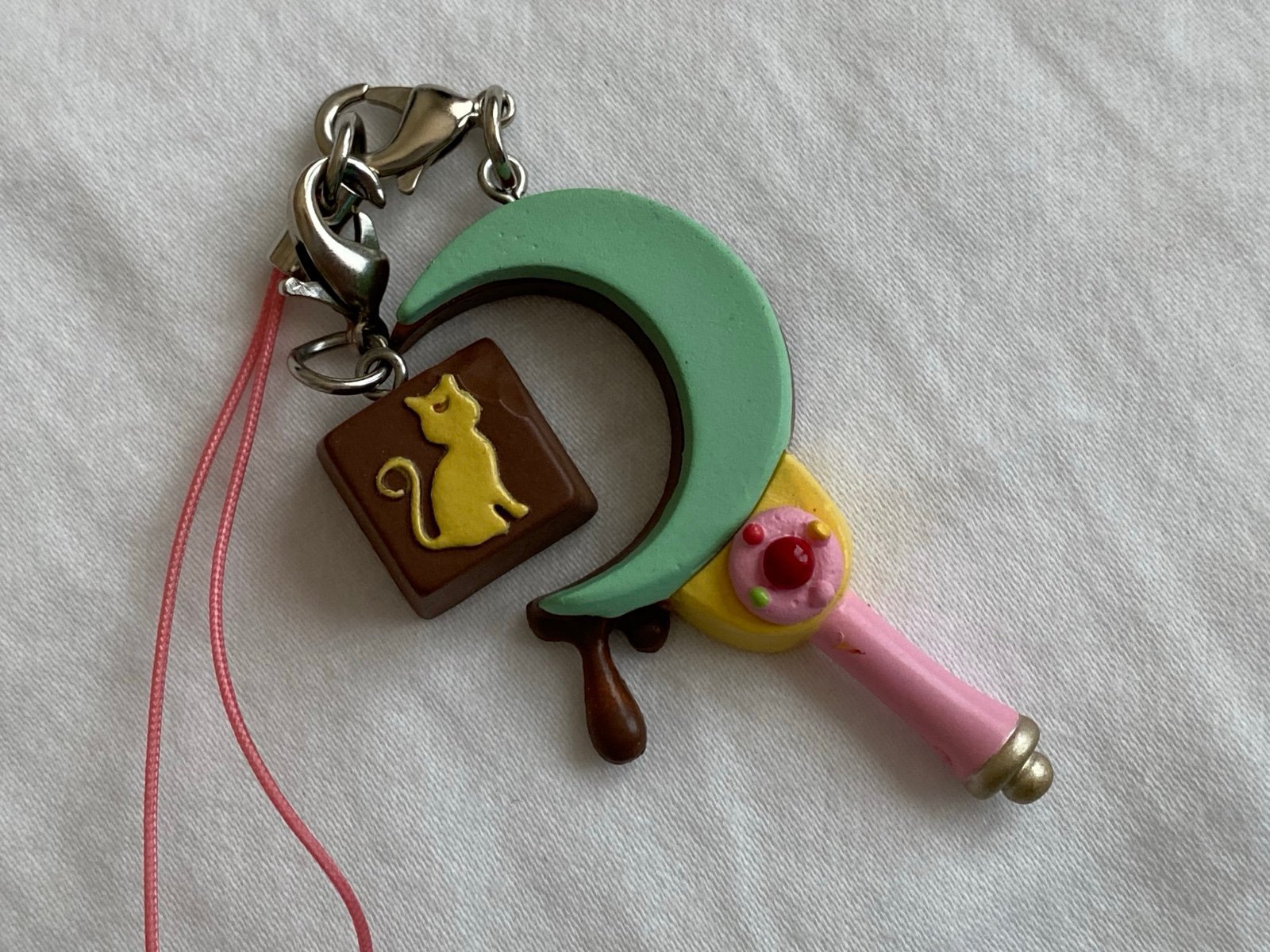 Sailor Moon Sweets Mascot Minty Chocolate Moon Stick Charm Keychain