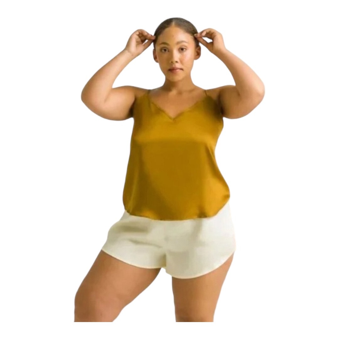 Ettitude Women's Size Large Strappy Camisole Chamomile V Neck Loungewear NIB