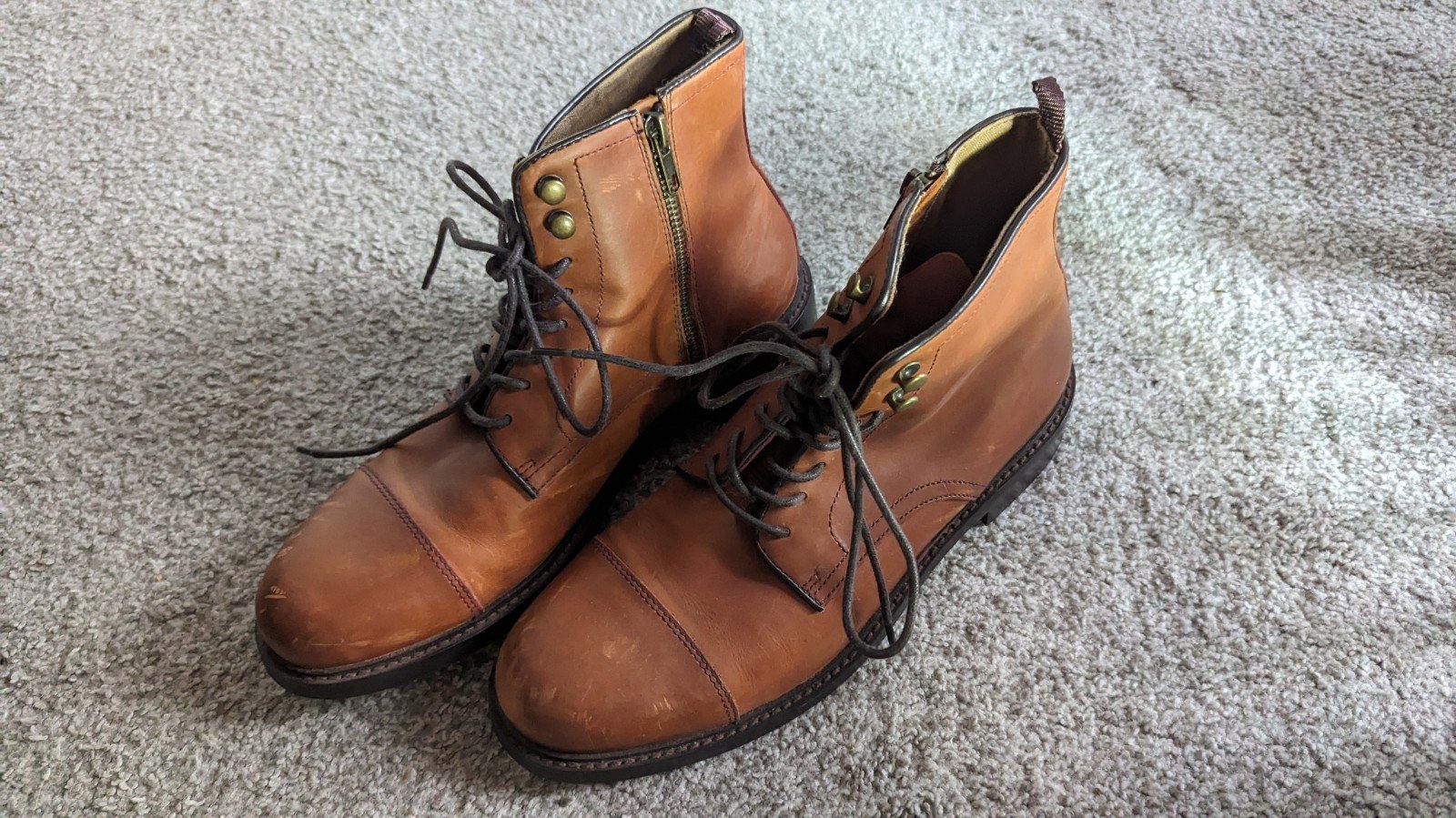 men's leather boots 8.5