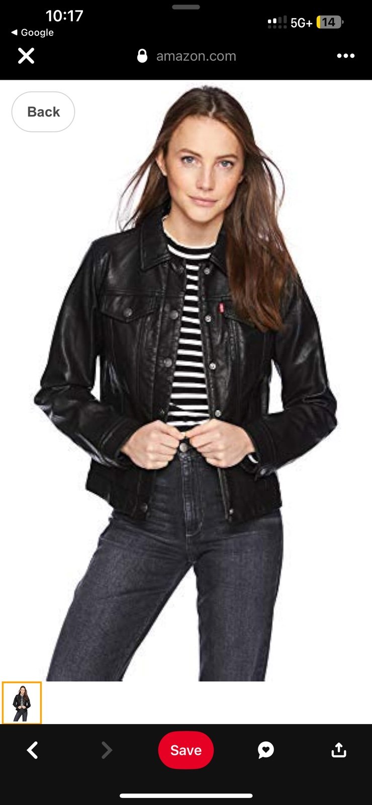 Levi's Faux Leather Trucker Jacket