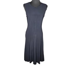 La Perla Vintage Black Midi Pleated Dress Size: S