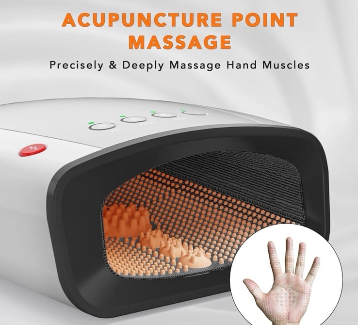 Breo iPalm520 Hand Massager with Heat and Compression, Cordless Electric Hand - detail