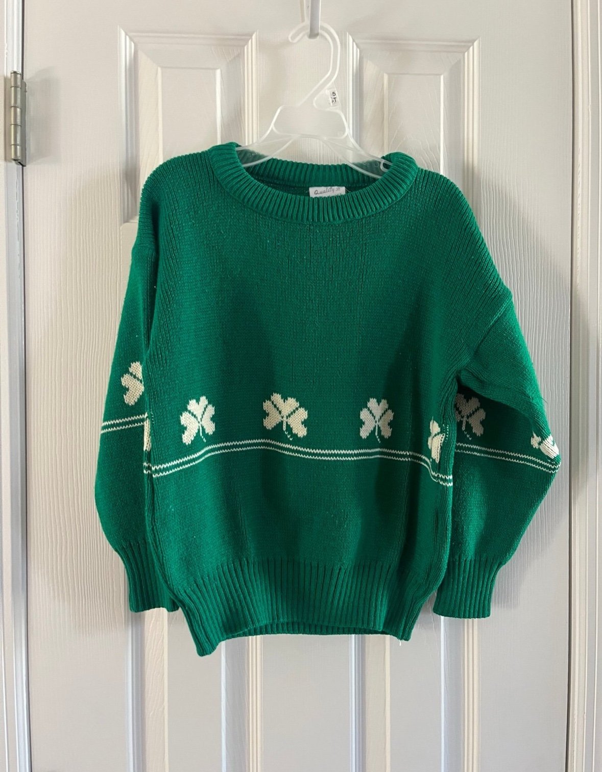 Vintage Quality Knitwear Shamrock Sweater St. Patrick’s Day