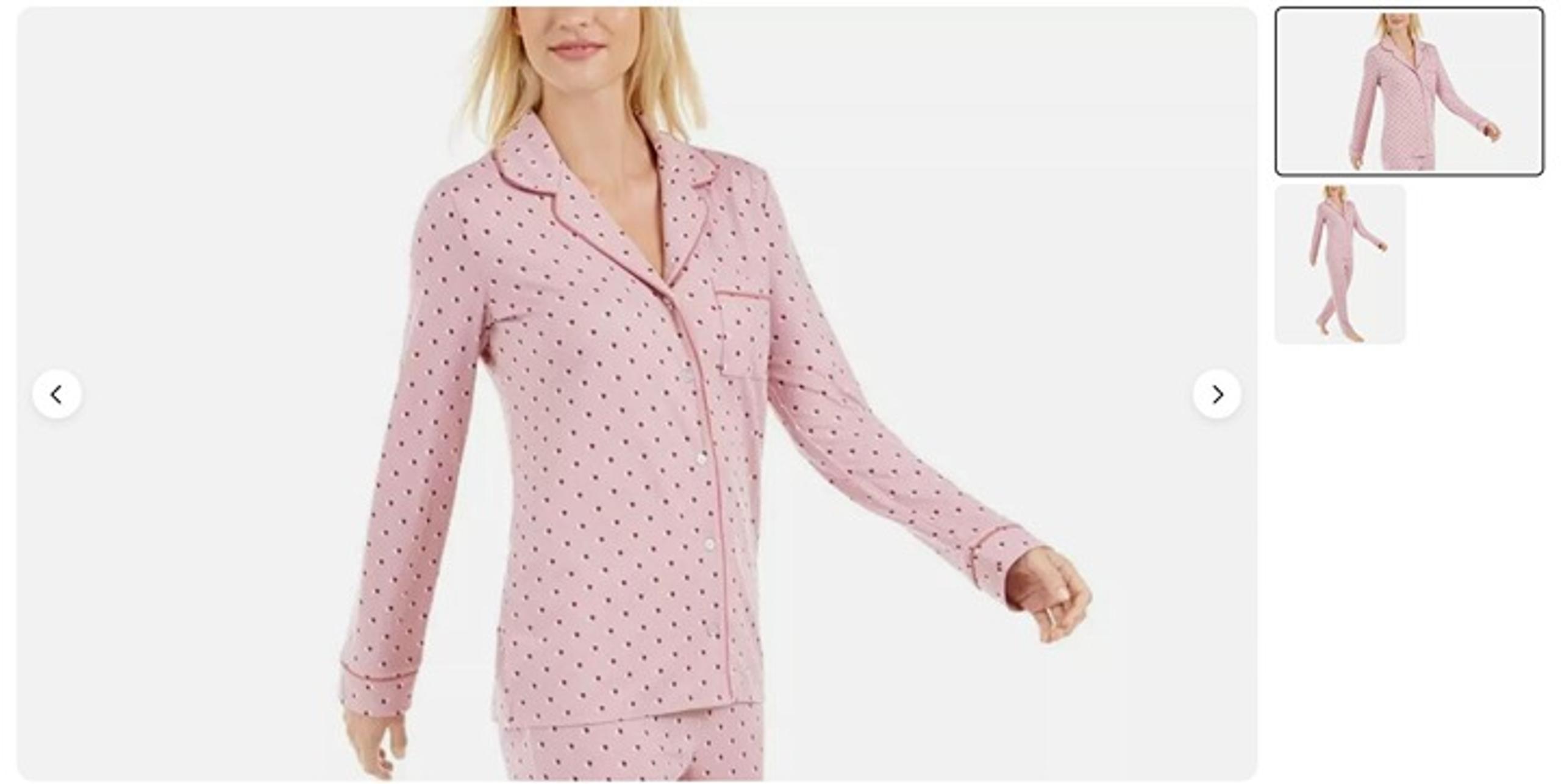 Alfani Women's Super-Soft Printed Long Sleeve Pajama Top, Pink, Size L