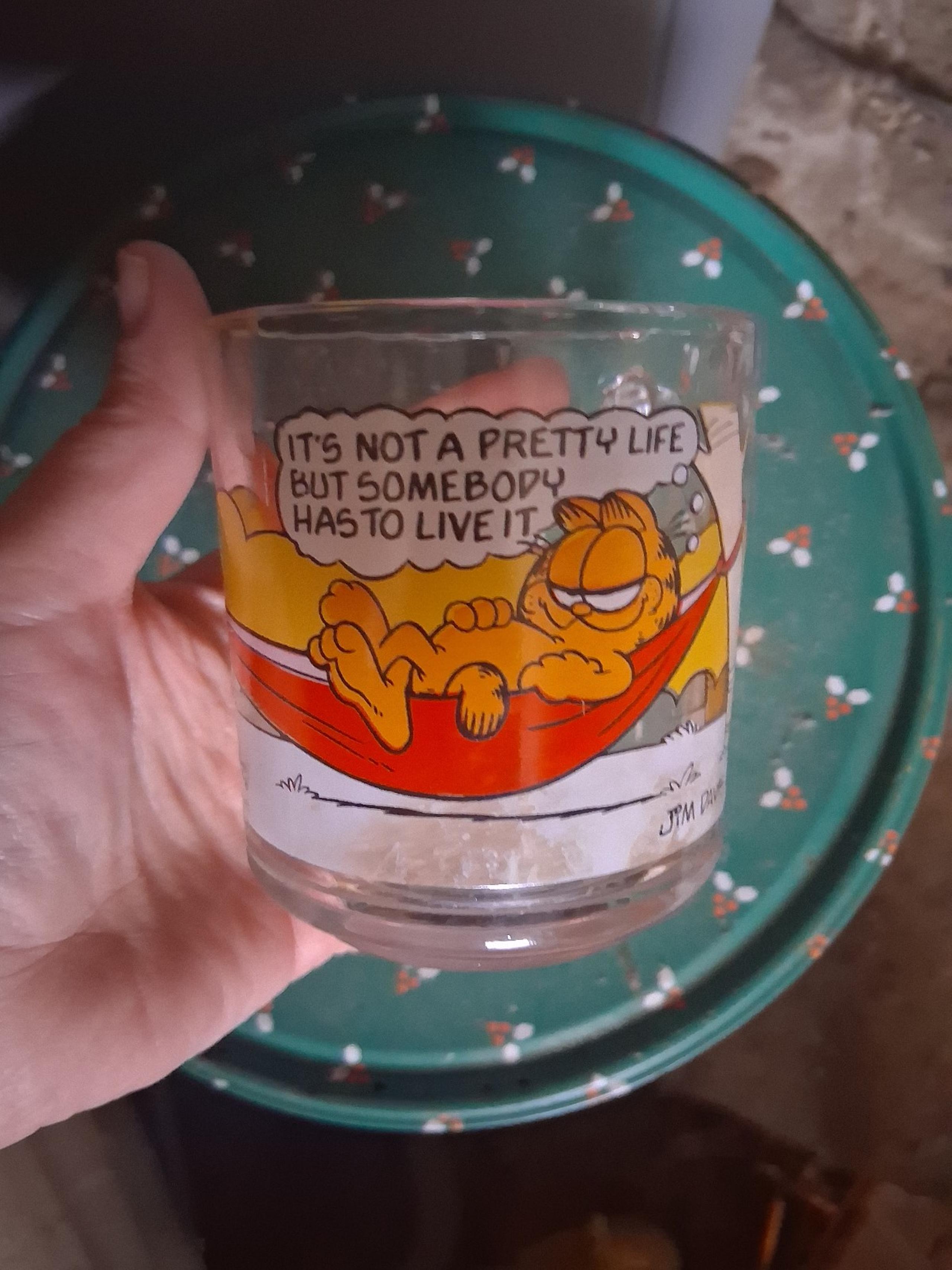 GarfieldRare Vintage 1978 McDonald’s Garfield and Odie Collectors Glass Mug Jim