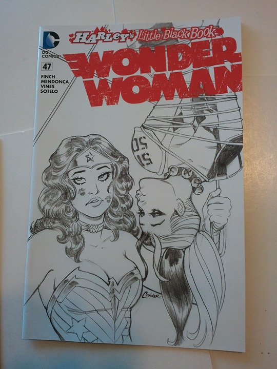 Wonder Woman 47 NM Harley's Little Black Book Sketch Cover Amanda Connor 1st pr