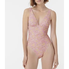 J. Crew Eco plunge V-neck one-piece in beach paisley