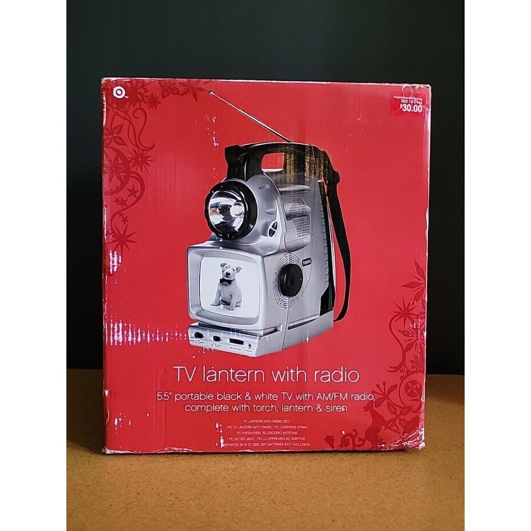 Emergency TV Radio Lantern Light Siren Portable OPEN DAMAGED BOX NEW OLD STOCK