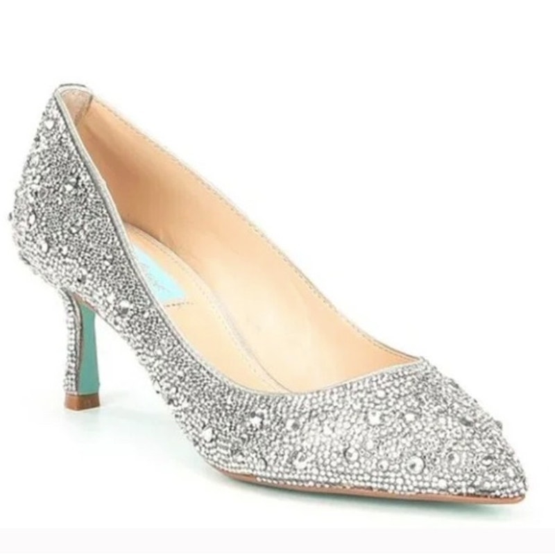Betsey Johnson SB-Jora Be-Jeweled Crystal Pumps Size 7