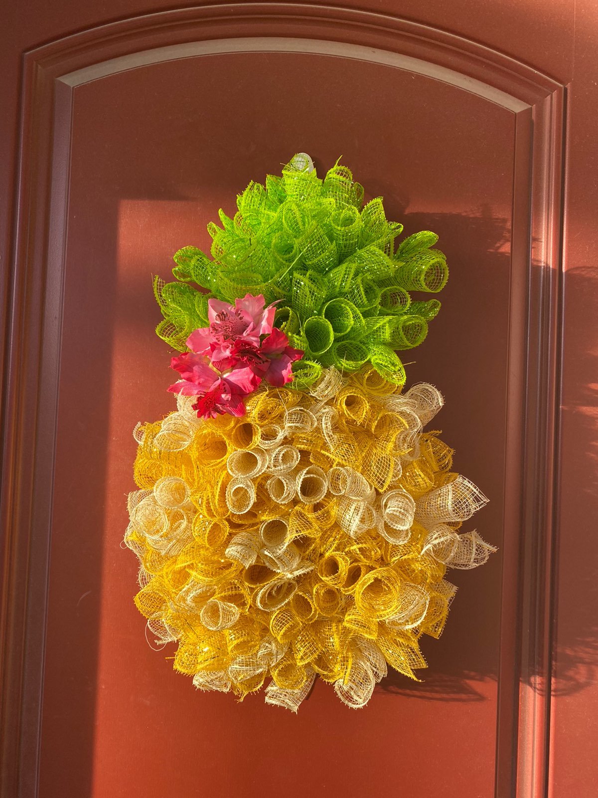 Pineapple wreath! Door hanging.