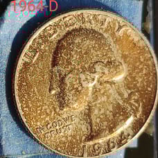 1964 Washington Quarter Error, Toned