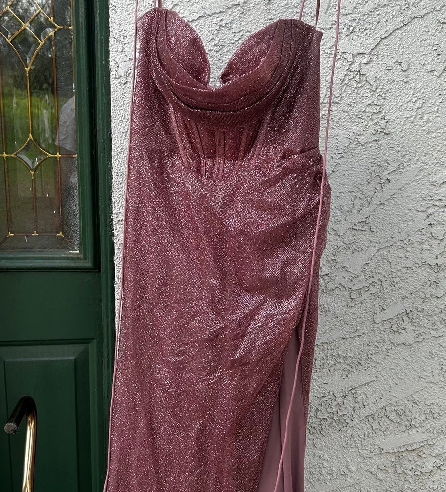Pink sparkly corset dress