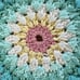 Handmade Crochet 15” Multi Color Mandala Pastel Doily Table Top 100% Cotton