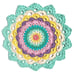 Handmade Crochet 15” Multi Color Mandala Pastel Doily Table Top 100% Cotton