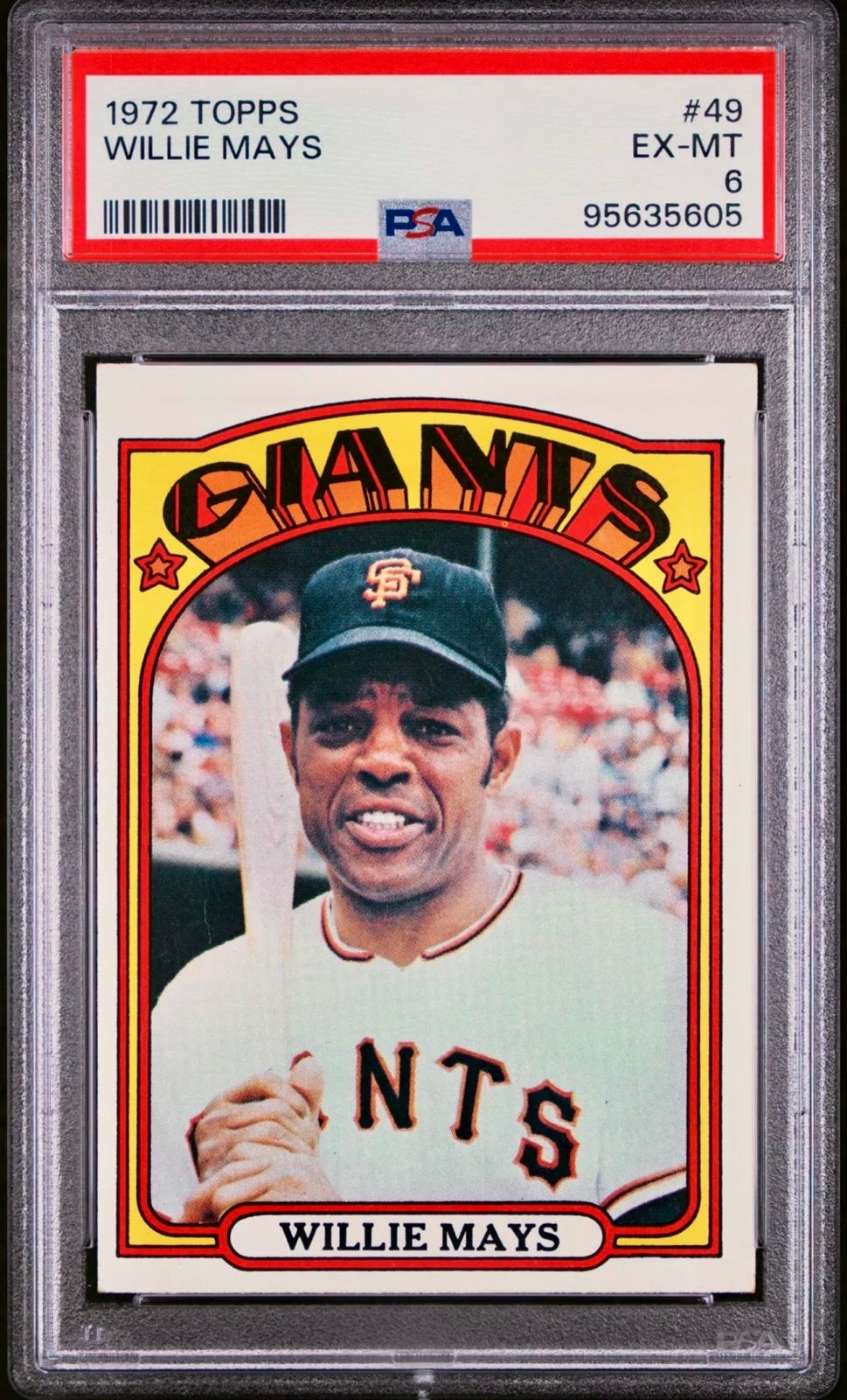 1972 TOPPS #49 WILLIE MAYS PSA 6 SAN FRANCISCO GIANTS