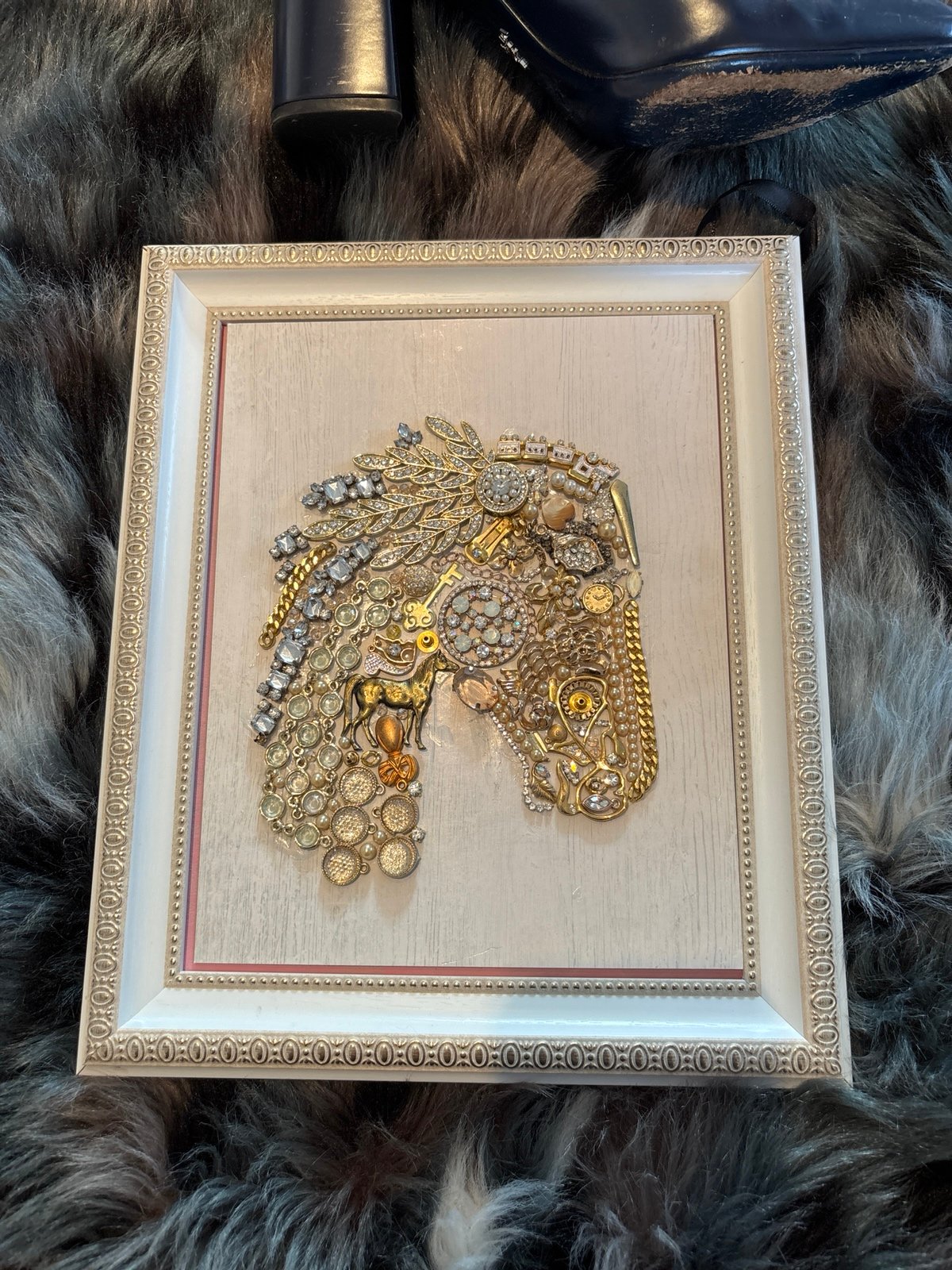 Custom Framed Horse Jewelry Collage