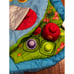 Teletubbies Vtg Mega Bloks INDOOR Play Mat and blocks 24” RARE 1999 Noo-no READ