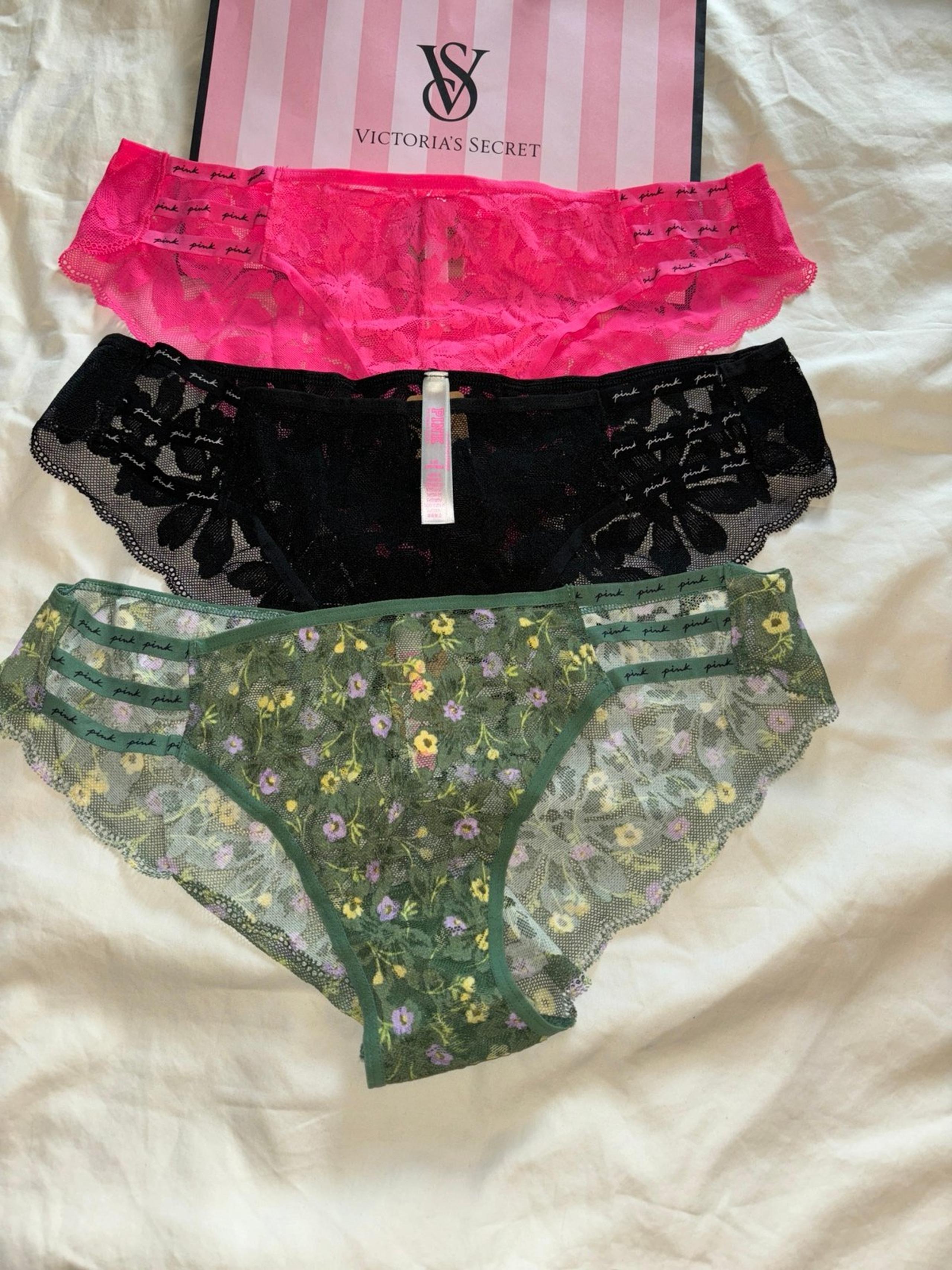 Pink Cheekster panties Lace and Strappy sz-L