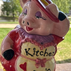 Vintage Mercuries Kitchen Diva Pig Cookie Jar 12