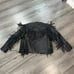 Fretted leather Jacket