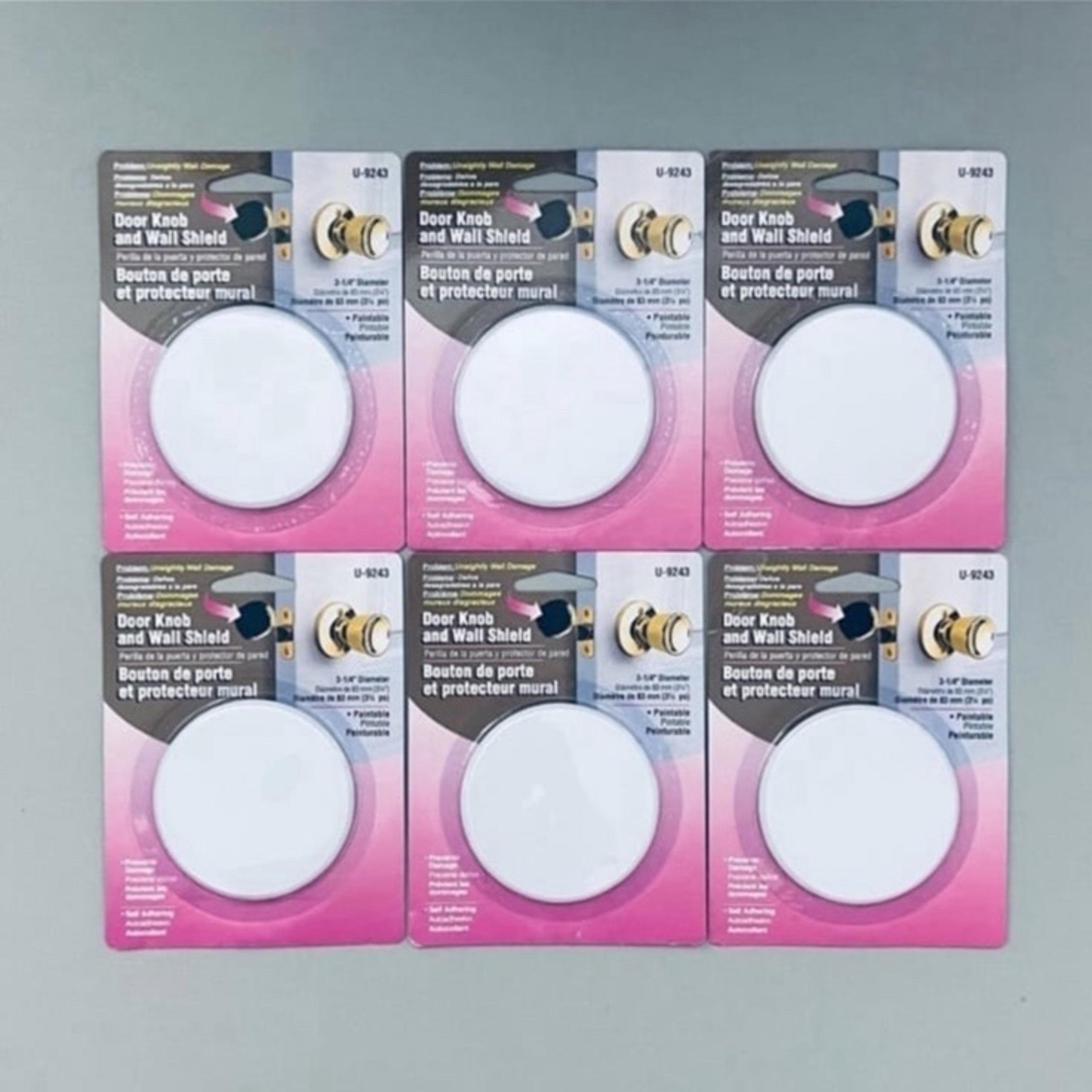 Prime Line 3-1/4" Door & Door Stopper Wall Protector Set Of (6)