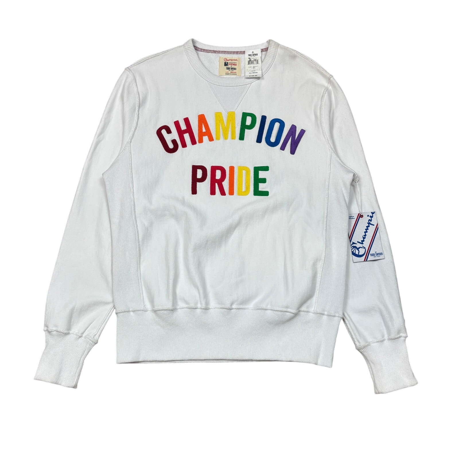 NWT Todd Snyder Champion Pride Arc Crew Sweatshirt Men's Medium