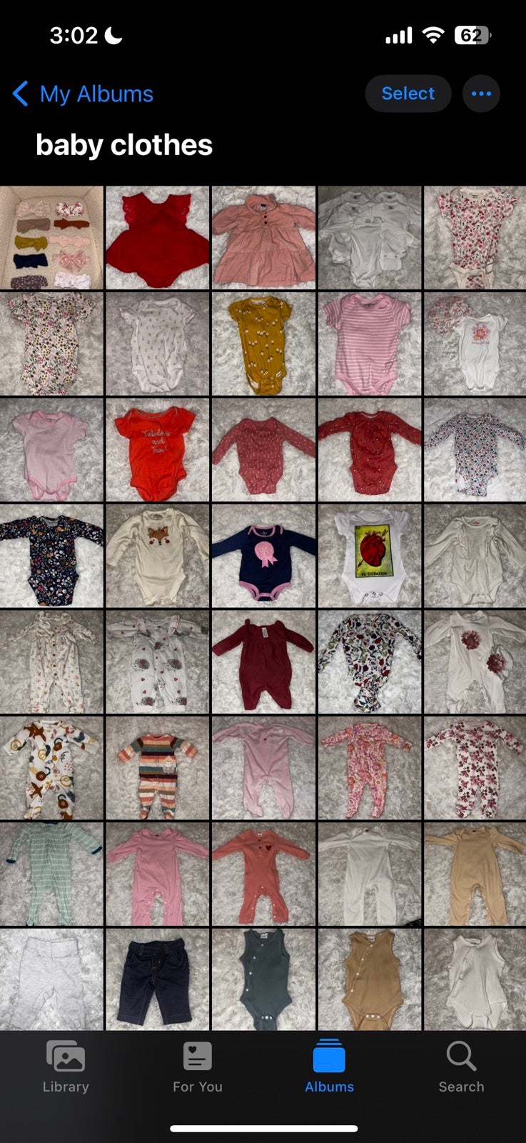 baby girl clothes lot (53 pieces — dresses/pants/bodysuits/pajamas/bows/hats)